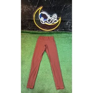 Sunzel Workout Leggings Squat Proof High Waisted Yoga Pants Maroon Womens S‎